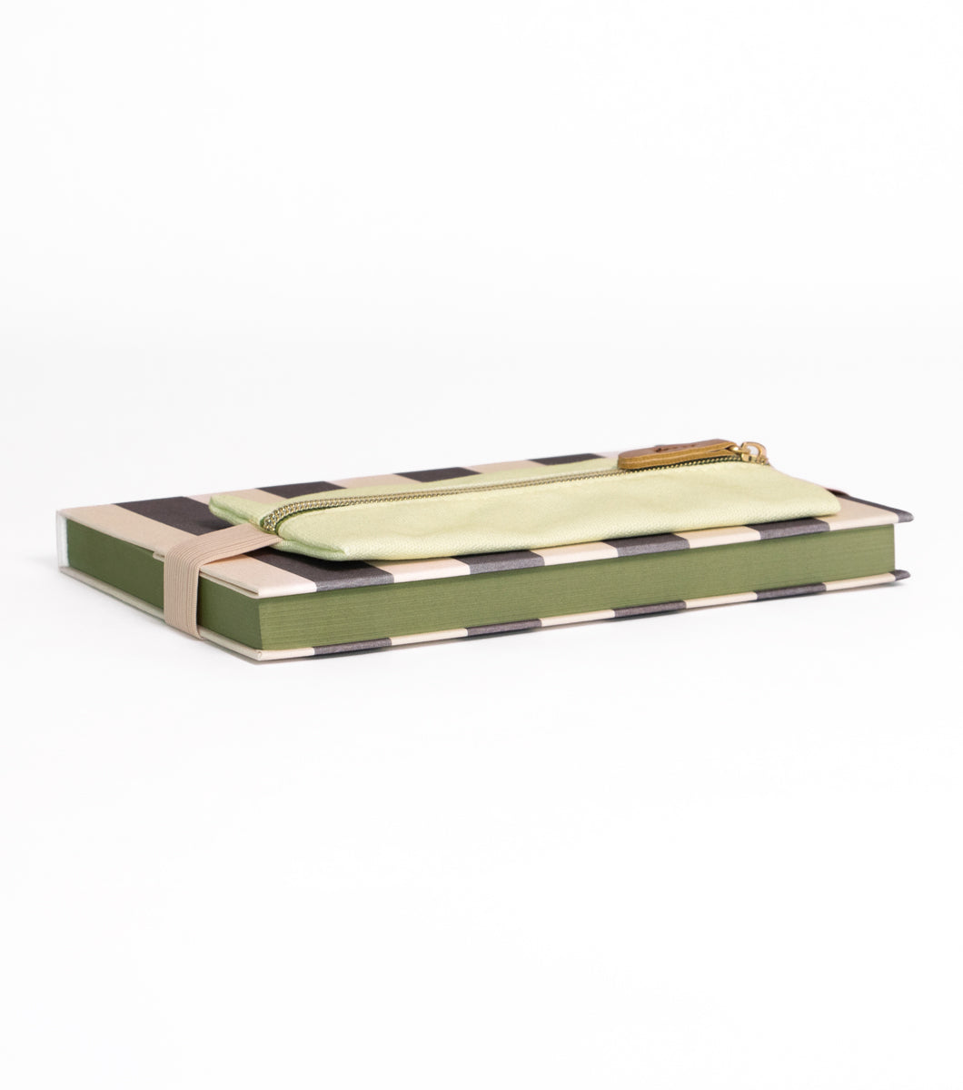 Stripe Journal + Fabric Pouch