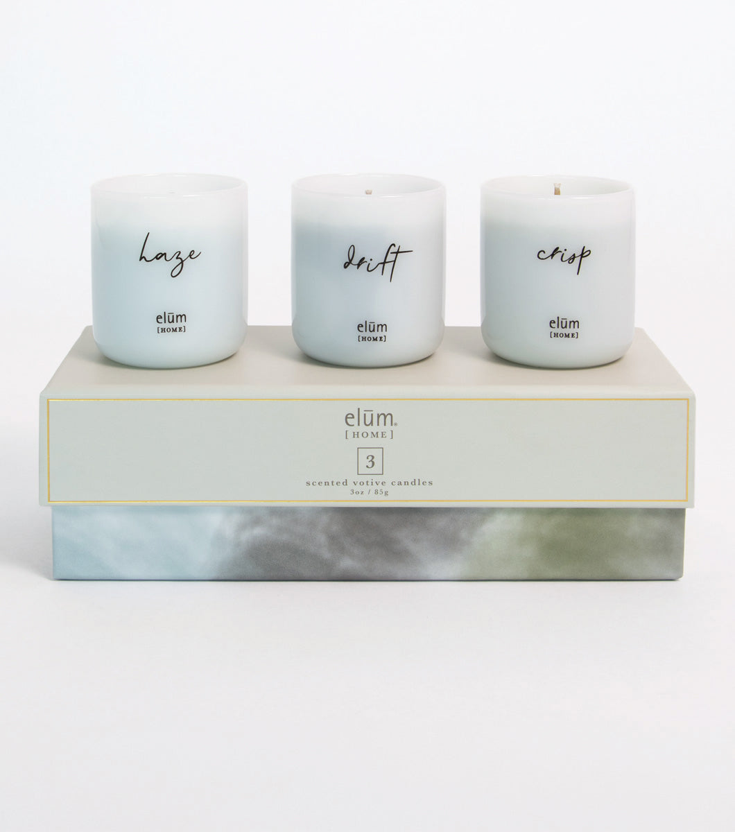 3 Piece Votive Candle Collection - Cool