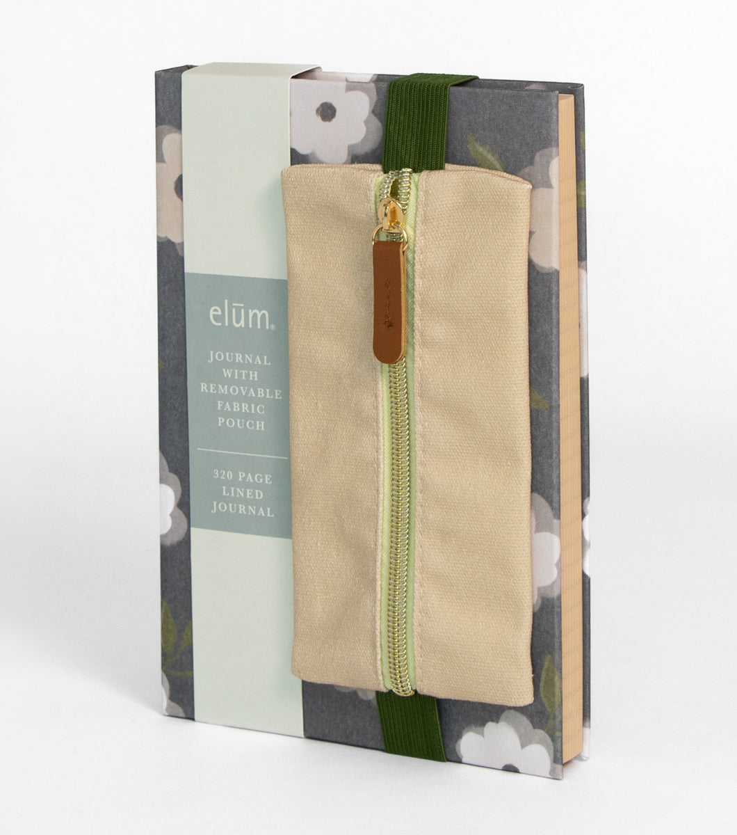 Floral Journal + Fabric Pouch