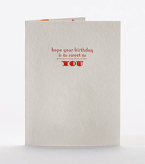 Elum Designs Gummy Birthday Letterpress Birthday Greeting Card 