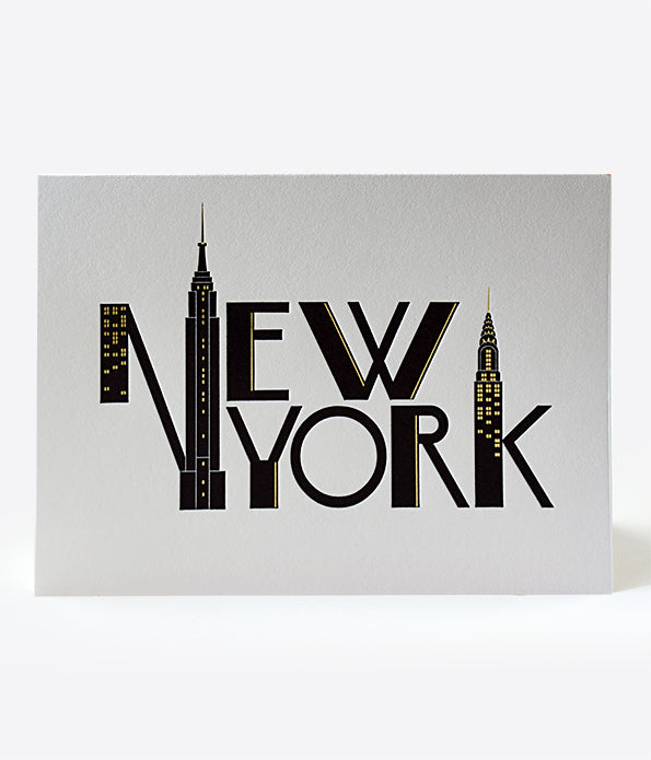 New York Letterpress Greeting Card 
